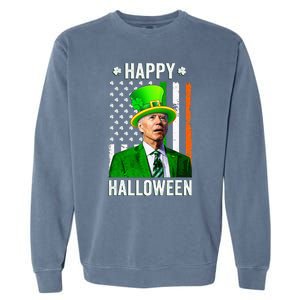 Happy Halloween Joe Biden St Patricks Day Leprechaun Hat  Garment-Dyed Sweatshirt