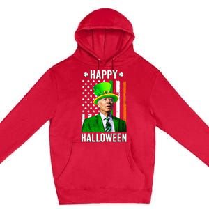 Happy Halloween Joe Biden St Patricks Day Leprechaun Hat  Premium Pullover Hoodie