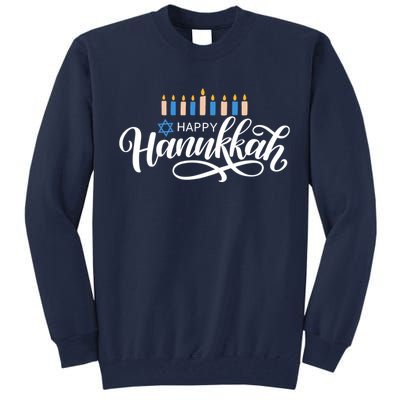 Happy Hanukkah Jewish Holiday Gift Tall Sweatshirt