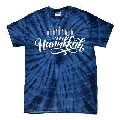 Happy Hanukkah Jewish Holiday Gift Tie-Dye T-Shirt