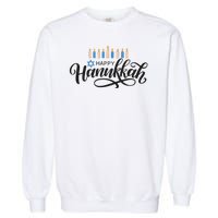 Happy Hanukkah Jewish Holiday Gift Garment-Dyed Sweatshirt