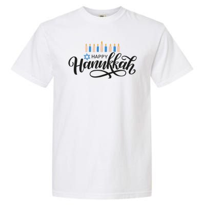 Happy Hanukkah Jewish Holiday Gift Garment-Dyed Heavyweight T-Shirt