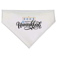 Happy Hanukkah Jewish Holiday Gift USA-Made Doggie Bandana