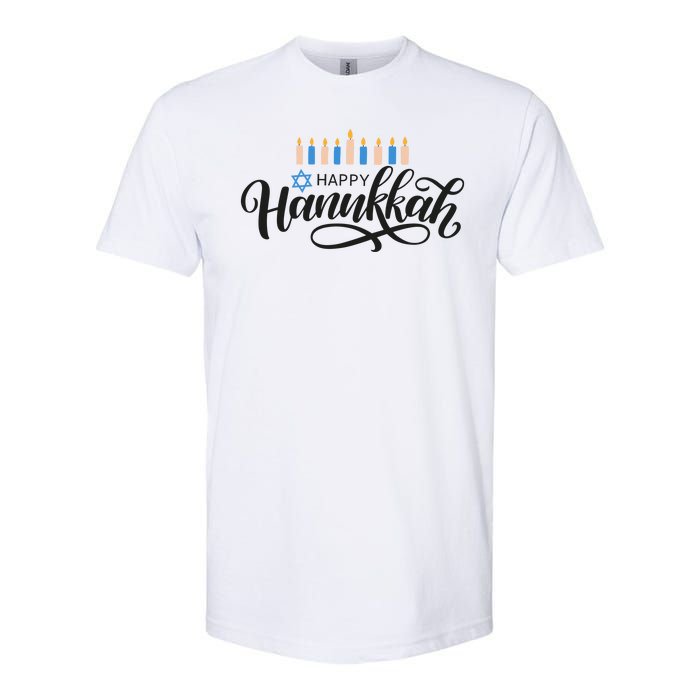 Happy Hanukkah Jewish Holiday Gift Softstyle CVC T-Shirt