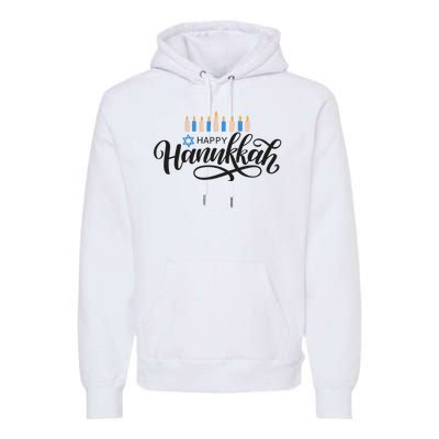 Happy Hanukkah Jewish Holiday Gift Premium Hoodie