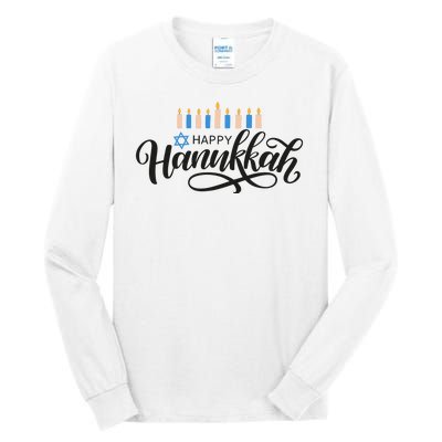 Happy Hanukkah Jewish Holiday Gift Tall Long Sleeve T-Shirt