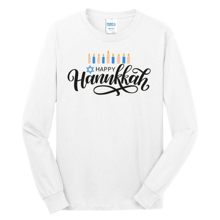 Happy Hanukkah Jewish Holiday Gift Tall Long Sleeve T-Shirt