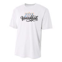 Happy Hanukkah Jewish Holiday Gift Youth Performance Sprint T-Shirt