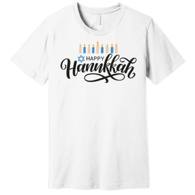 Happy Hanukkah Jewish Holiday Gift Premium T-Shirt