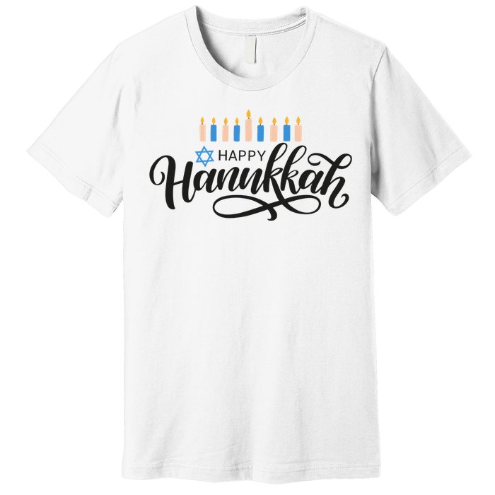 Happy Hanukkah Jewish Holiday Gift Premium T-Shirt