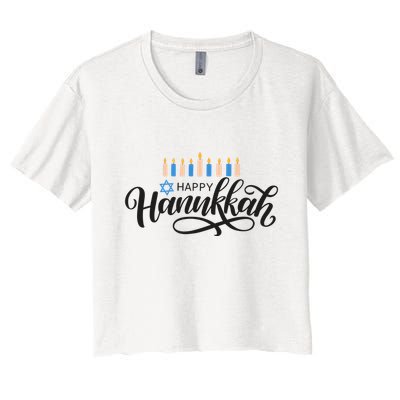 Happy Hanukkah Jewish Holiday Gift Crop Top