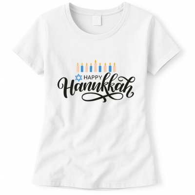Happy Hanukkah Jewish Holiday Gift Womens T-Shirt