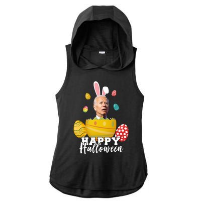 Happy Halloween Joe Biden Easter Funny Confused Ladies PosiCharge Tri-Blend Wicking Draft Hoodie Tank