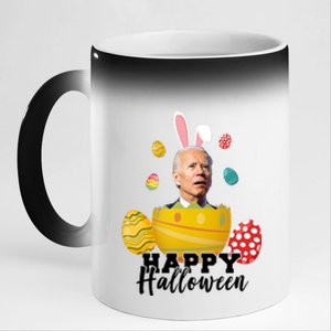 Happy Halloween Joe Biden Easter Funny Confused 11oz Black Color Changing Mug