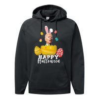 Happy Halloween Joe Biden Easter Funny Confused Performance Fleece Hoodie