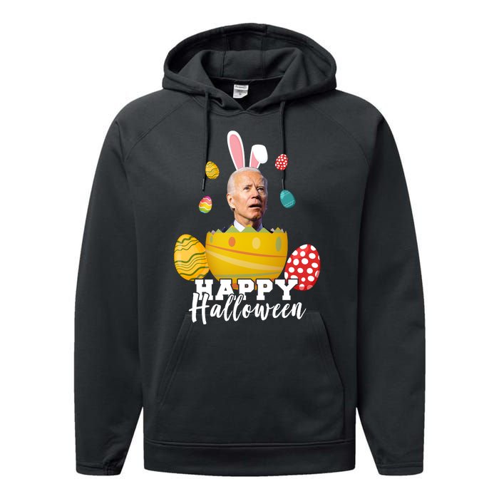 Happy Halloween Joe Biden Easter Funny Confused Performance Fleece Hoodie