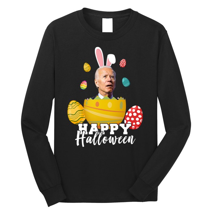 Happy Halloween Joe Biden Easter Funny Confused Long Sleeve Shirt