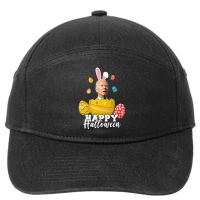 Happy Halloween Joe Biden Easter Funny Confused 7-Panel Snapback Hat