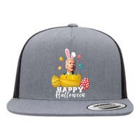 Happy Halloween Joe Biden Easter Funny Confused Flat Bill Trucker Hat