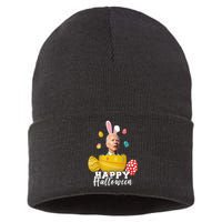 Happy Halloween Joe Biden Easter Funny Confused Sustainable Knit Beanie