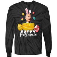 Happy Halloween Joe Biden Easter Funny Confused Tie-Dye Long Sleeve Shirt