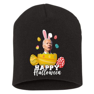 Happy Halloween Joe Biden Easter Funny Confused Short Acrylic Beanie