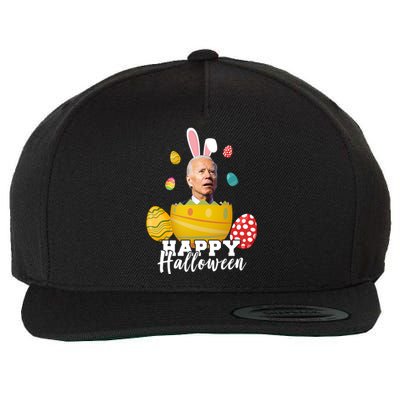 Happy Halloween Joe Biden Easter Funny Confused Wool Snapback Cap