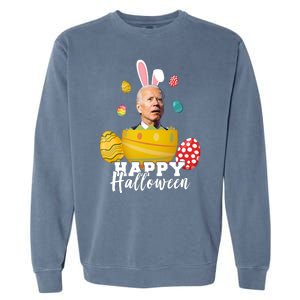 Happy Halloween Joe Biden Easter Funny Confused Garment-Dyed Sweatshirt