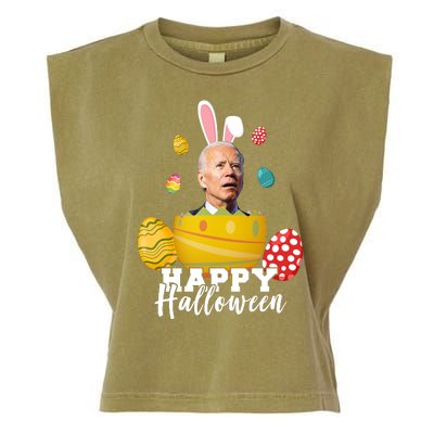 Happy Halloween Joe Biden Easter Funny Confused Garment-Dyed Women's Muscle Tee