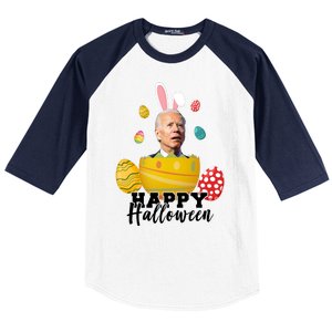 Happy Halloween Joe Biden Easter Funny Confused Baseball Sleeve Shirt