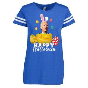 Happy Halloween Joe Biden Easter Funny Confused Enza Ladies Jersey Football T-Shirt