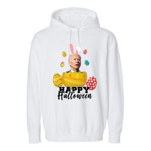 Happy Halloween Joe Biden Easter Funny Confused Garment-Dyed Fleece Hoodie