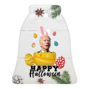 Happy Halloween Joe Biden Easter Funny Confused Ceramic Bell Ornament