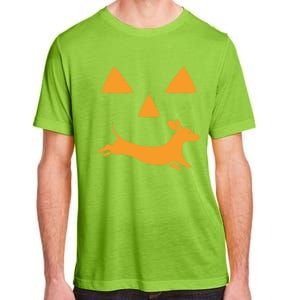 Happy Halloween Jackolantern Face With Dog Breeddachshund Funny Gift Adult ChromaSoft Performance T-Shirt