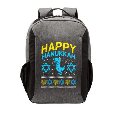 Happy Hanukkah Jewish TRex Ugly Chanukah Sweater Gift  Vector Backpack