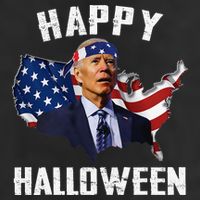 Happy Halloween Joe Biden Confused American Flag 4th Of July Cool Comfort Performance Bucket Hat