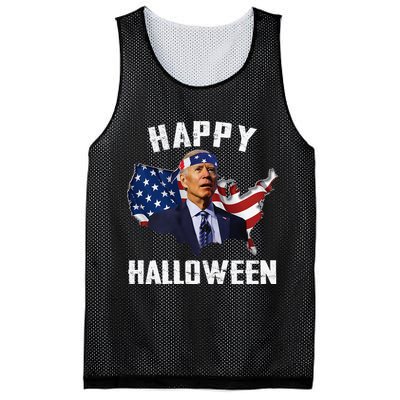 Happy Halloween Joe Biden Confused American Flag 4th Of July Mesh Reversible Basketball Jersey Tank