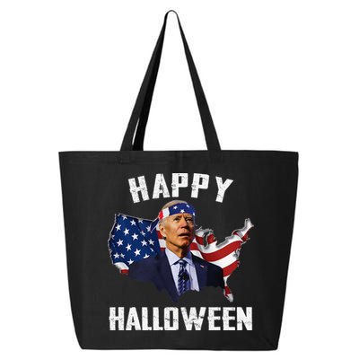 Happy Halloween Joe Biden Confused American Flag 4th Of July 25L Jumbo Tote