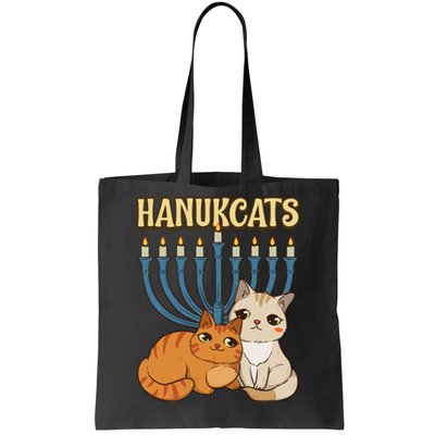 Hanukcats Hanukkah Jewish Cat Kawaiiorah Holiday Tote Bag