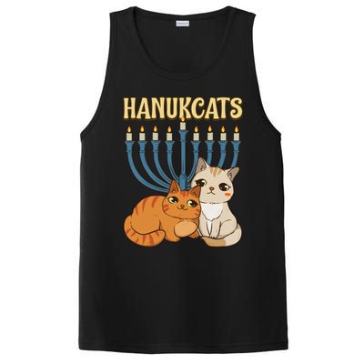 Hanukcats Hanukkah Jewish Cat Kawaiiorah Holiday PosiCharge Competitor Tank