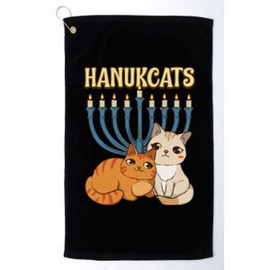 Hanukcats Hanukkah Jewish Cat Kawaiiorah Holiday Platinum Collection Golf Towel