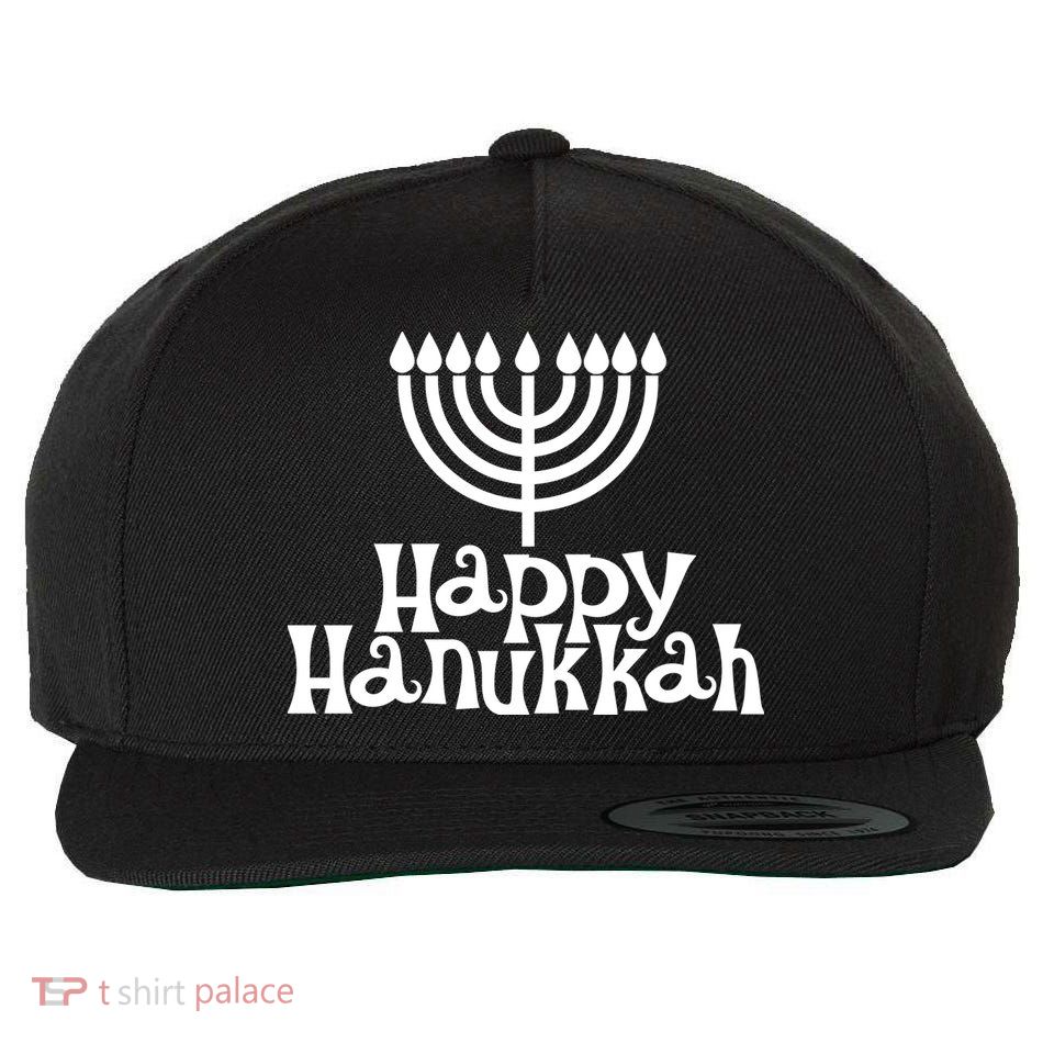 Happy Hanukkah Jewish Funny Wool Snapback Cap