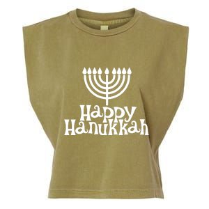 Happy Hanukkah Jewish Funny Garment-Dyed Women's Muscle Tee