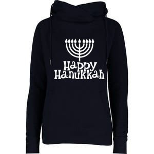 Happy Hanukkah Jewish Funny Womens Funnel Neck Pullover Hood