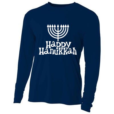 Happy Hanukkah Jewish Funny Cooling Performance Long Sleeve Crew