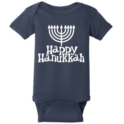 Happy Hanukkah Jewish Funny Baby Bodysuit