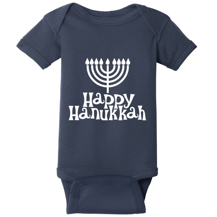 Happy Hanukkah Jewish Funny Baby Bodysuit