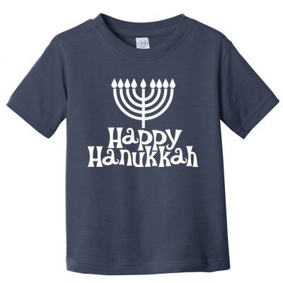 Happy Hanukkah Jewish Funny Toddler T-Shirt