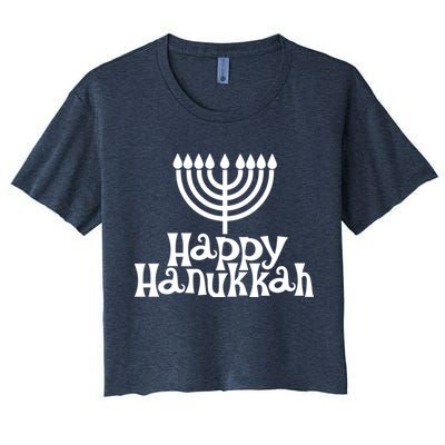 Happy Hanukkah Jewish Funny Crop Top