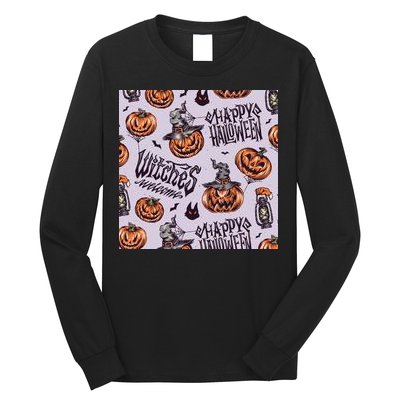 Happy Halloween Jack O Lantern Long Sleeve Shirt